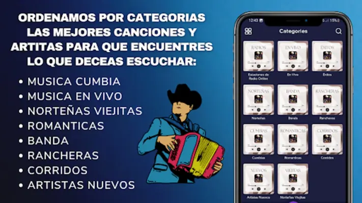 Música Norteña Mexicana android App screenshot 0