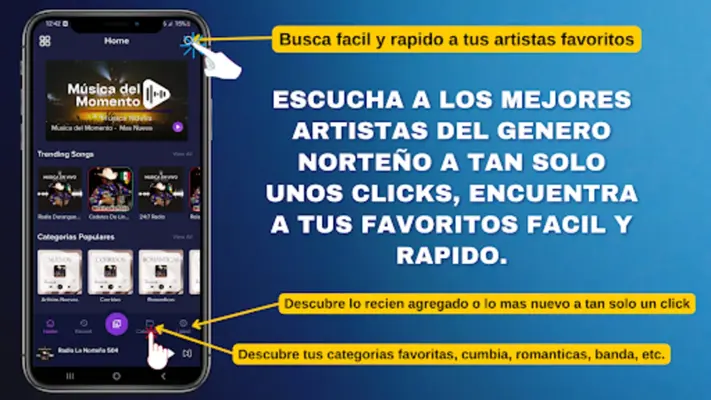 Música Norteña Mexicana android App screenshot 1